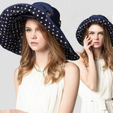 Large Brim Floppy Foldable Roll Up Beach Hat - Sun Protective Rating Of Upf 50+