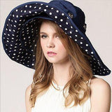 Large Brim Floppy Foldable Roll Up Beach Hat - Sun Protective Rating Of Upf 50+